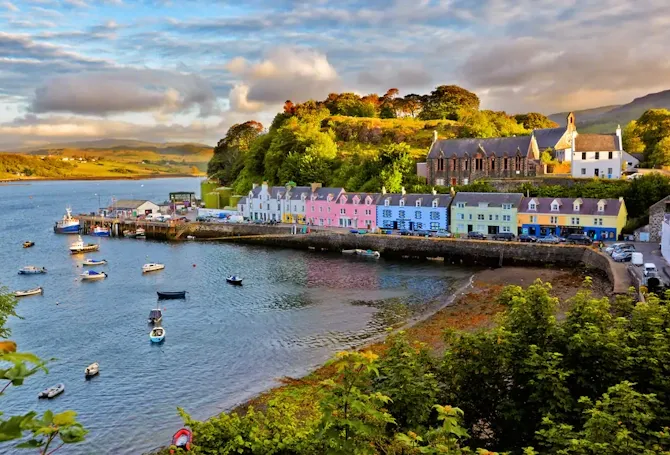 Portree-harbour Luxury Private Tours of Scotland